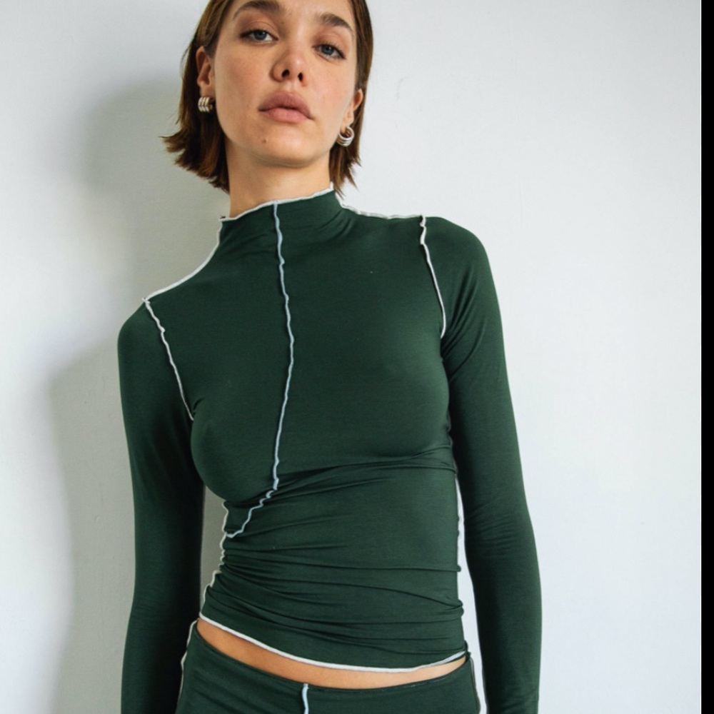 Line By K Zane Top in Hunter Green